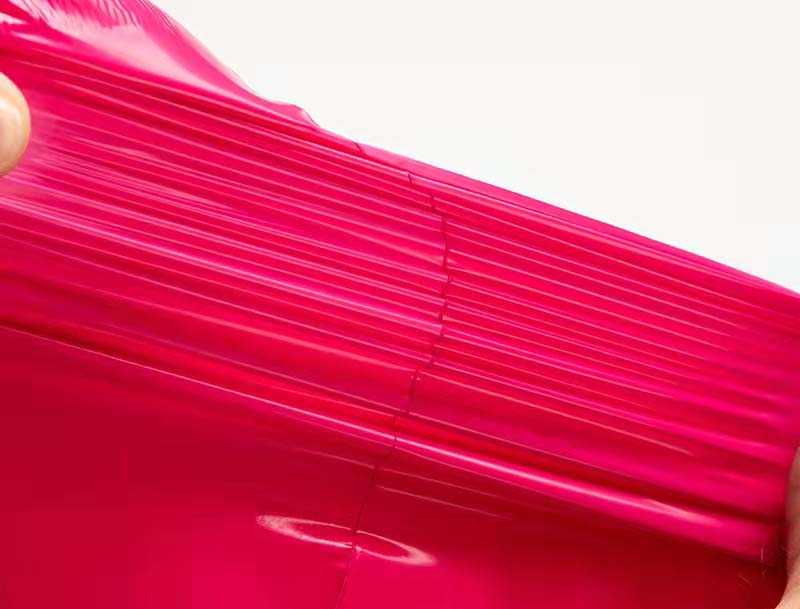 单玫红色快递袋-05