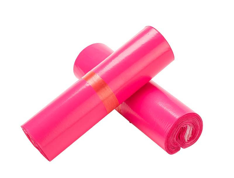 单玫红色快递袋-02